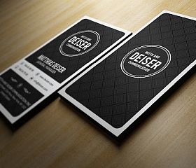 Black and White Business Card via Creative Market