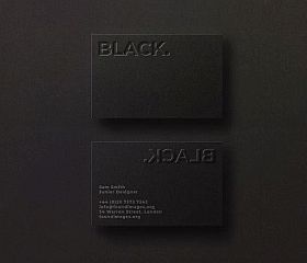 Black Business Card via Creative Market