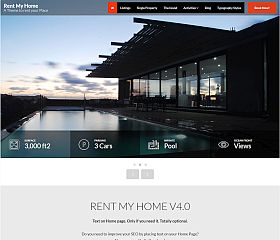 Rent My Home WordPress Theme via Creative Market