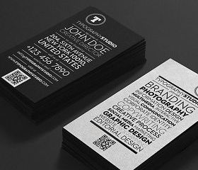 Typography Studio Business Card via Creative Market