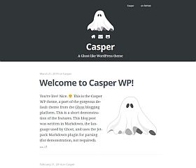 Casper WordPress Theme by Lacy Morrow